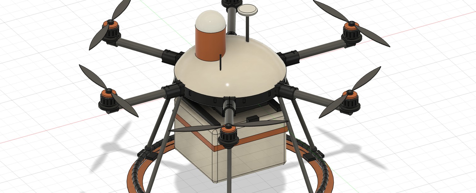 Drophud Hexa v3.3 model in Fusion 360